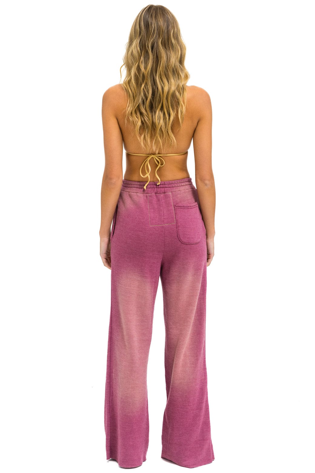Classic PARROT WIDE LEG POCKET SWEATPANTS - FADED BERRY