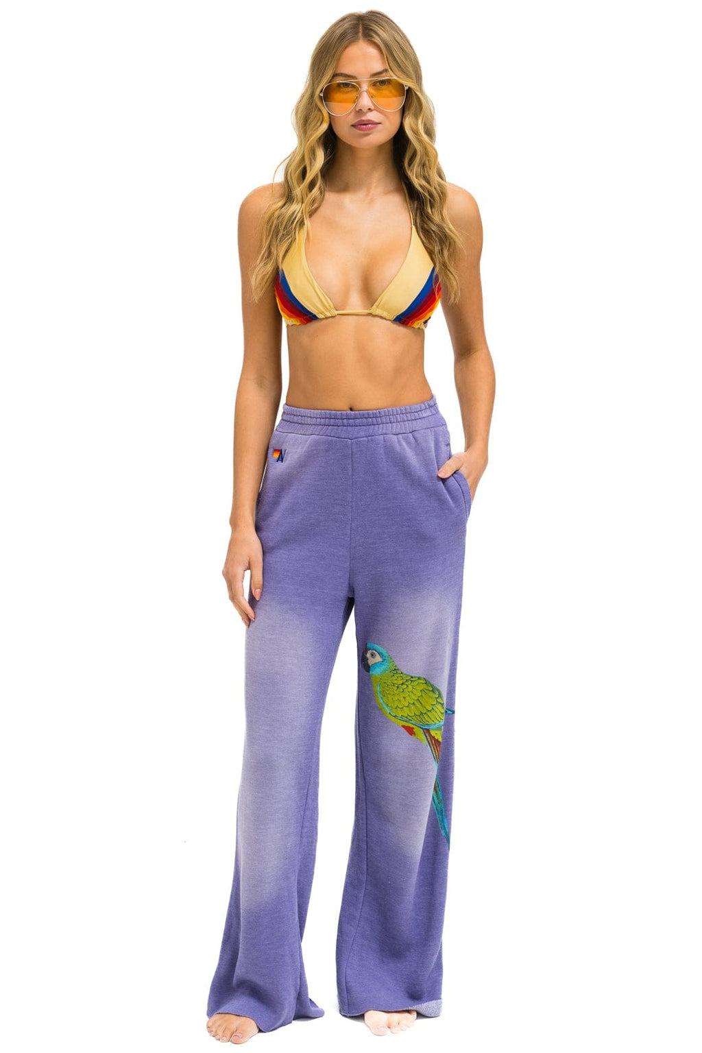 Classic PARROT WIDE LEG POCKET SWEATPANTS - FADED GRAPE