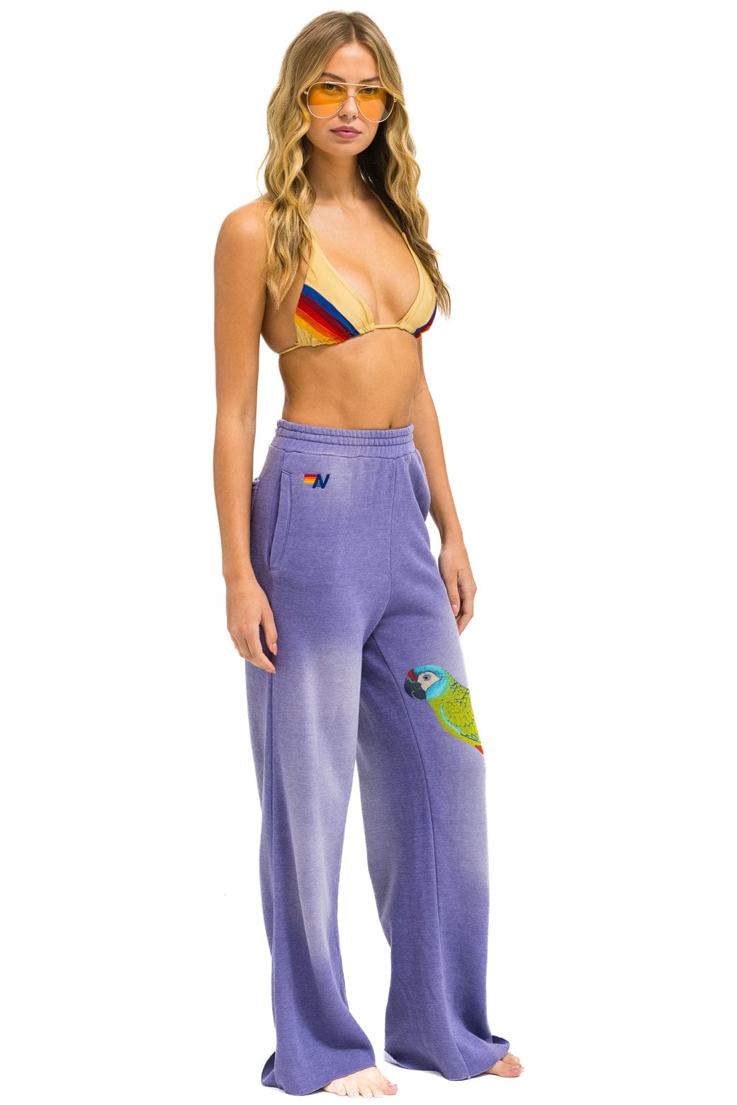 Classic PARROT WIDE LEG POCKET SWEATPANTS - FADED GRAPE