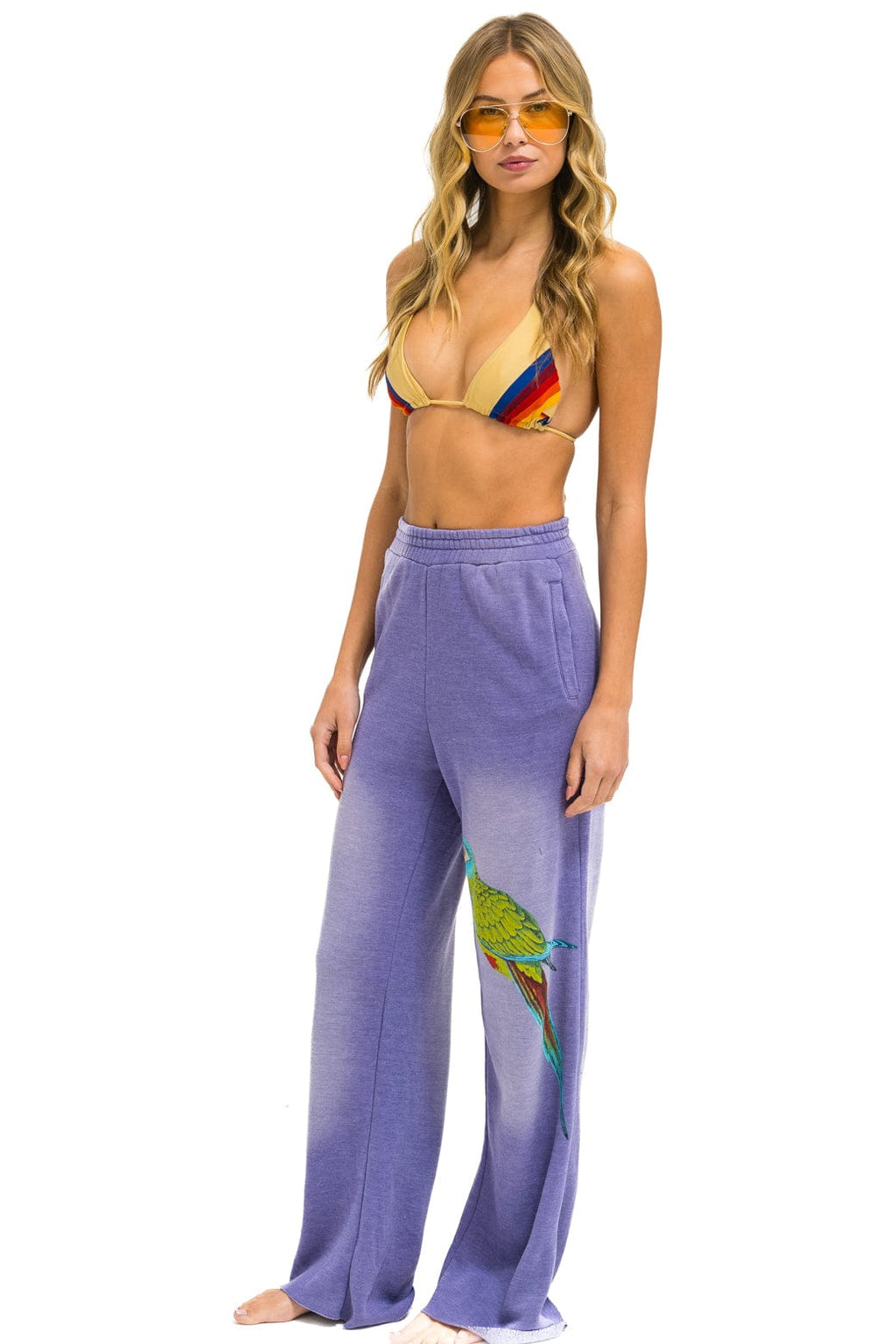 Classic PARROT WIDE LEG POCKET SWEATPANTS - FADED GRAPE