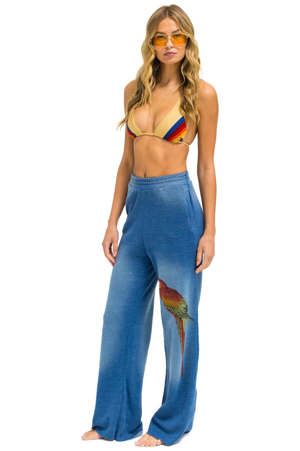 Classic PARROT WIDE LEG POCKET SWEATPANTS - FADED WATER