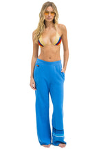 Classic RUGBY STITCH WIDE LEG POCKET SWEATPANTS - COBALT BLUE