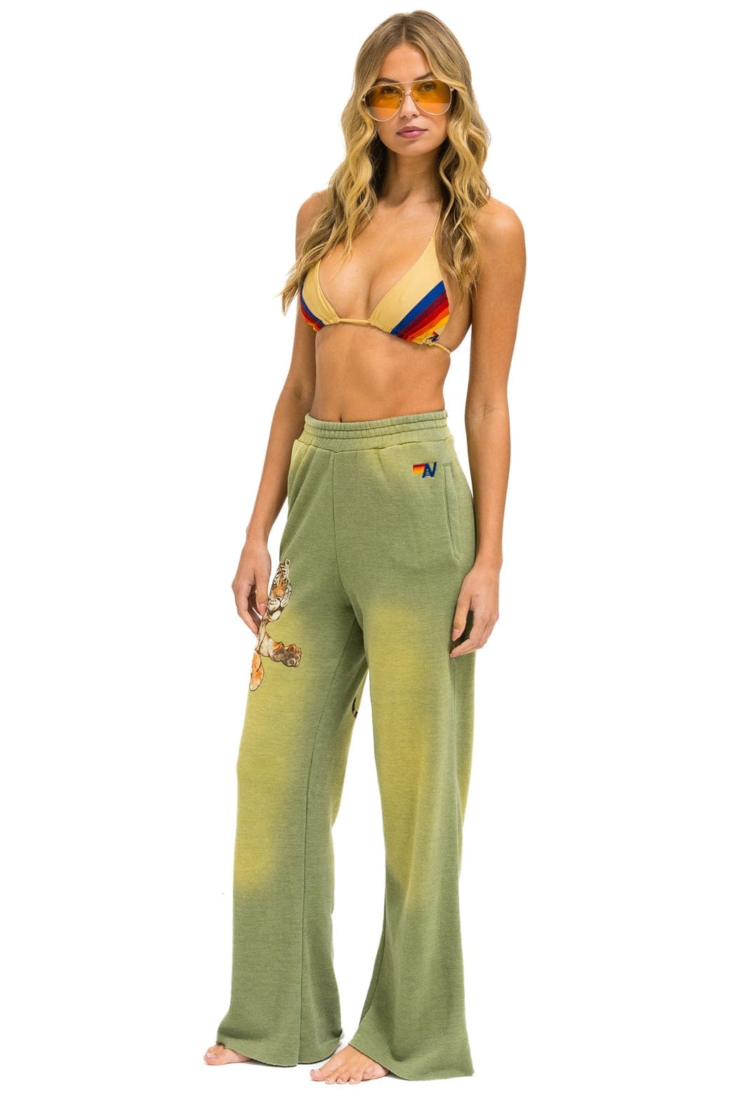Classic TIGER WIDE LEG POCKET SWEATPANTS - FADED ARMY