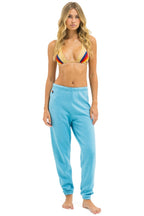 Classic 5 STRIPE SWEATPANTS - AQUA AQUA