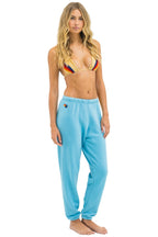 Classic 5 STRIPE SWEATPANTS - AQUA WHITE NEON