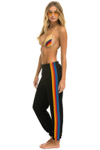 Classic 5 STRIPE SWEATPANTS - BLACK