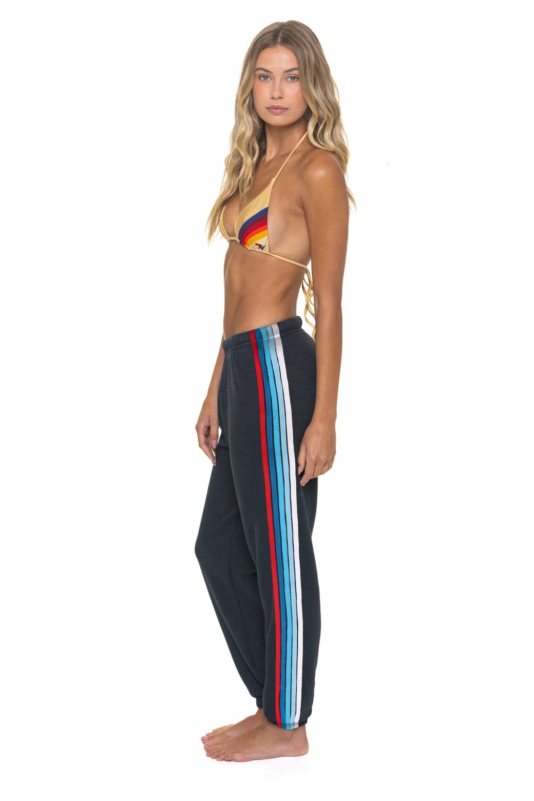Classic WOMENS 5 STRIPE AMERICA SWEATPANT - CHARCOAL USA