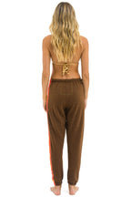 Classic 5 STRIPE SWEATPANTS - CHOCOLATE WHITE NEON