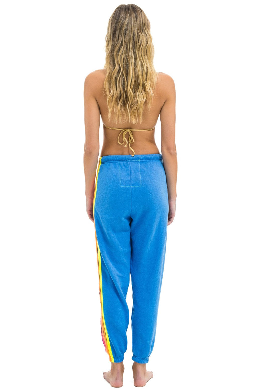 Classic 5 STRIPE SWEATPANTS - COBALT NEON