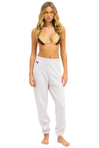 Classic 5 STRIPE SWEATPANTS - DOVE WHITE GREY