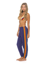 Classic 5 STRIPE SWEATPANTS - DEEP PURPLE