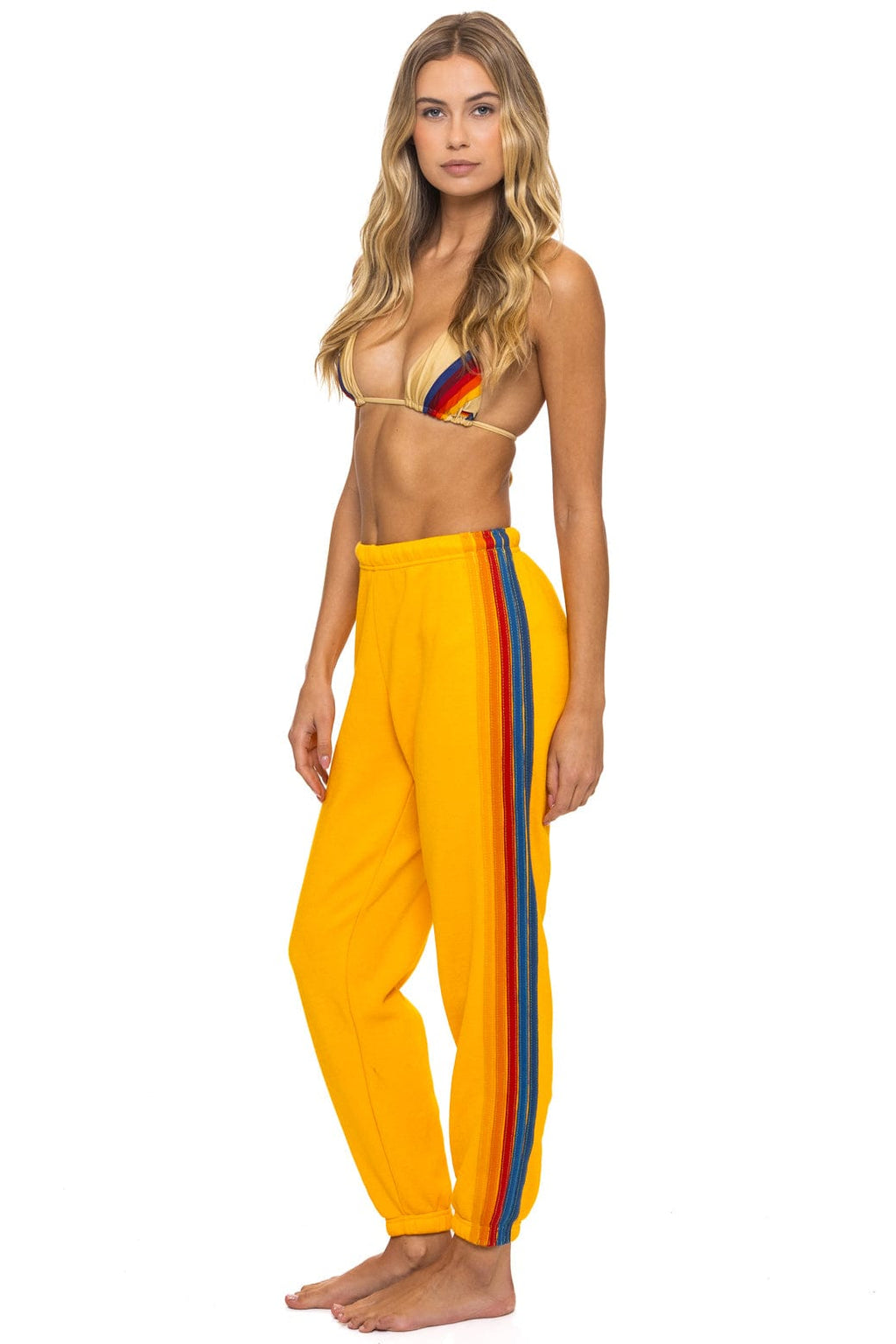 Classic 5 STRIPE SWEATPANTS - GOLD