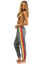 Classic 5 STRIPE SWEATPANTS - HEATHER RAINBOW WHITE