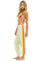 Classic 5 STRIPE SWEATPANTS - LIME CREAM WHITE NEON