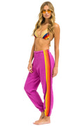 Classic 5 STRIPE SWEATPANTS - MAGENTA ORANGE YELLOW