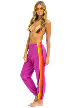 Classic 5 STRIPE SWEATPANTS - MAGENTA ORANGE YELLOW