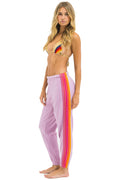Classic 5 STRIPE SWEATPANTS - MAUVE MAGENTA ORANGE