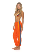 Classic 5 STRIPE SWEATPANTS - ORANGE
