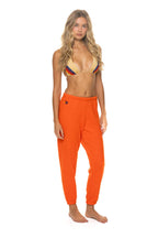 Classic 5 STRIPE SWEATPANTS - ORANGE