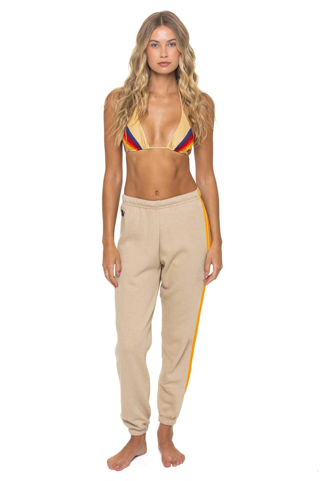 Classic 5 STRIPE SWEATPANTS - SAND