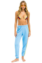 Classic 5 STRIPE SWEATPANTS - SKY RAINBOW
