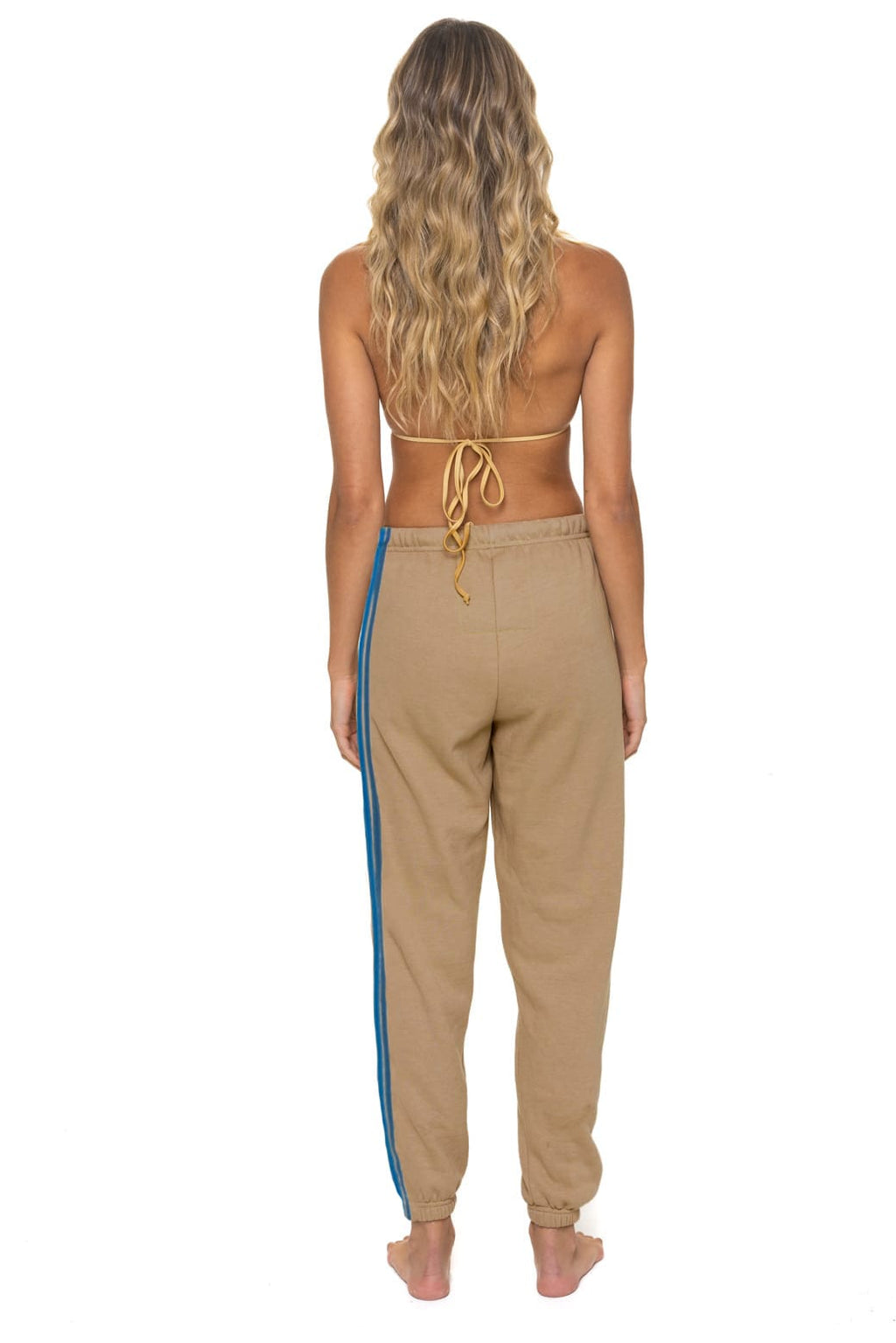 Classic 5 STRIPE SWEATPANTS - TAN