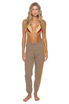 Classic 5 STRIPE SWEATPANTS - TAUPE