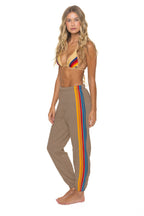 Classic 5 STRIPE SWEATPANTS - TAUPE