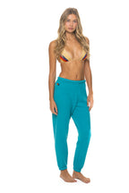 Classic 5 STRIPE SWEATPANTS - TEAL