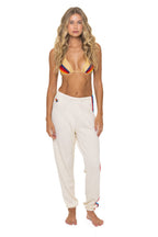 Classic WOMENS 5 STRIPE AMERICA SWEATPANTS - VINTAGE WHITE USA