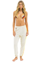 Classic 5 STRIPE SWEATPANTS - VINTAGE WHITE WHITE NEON