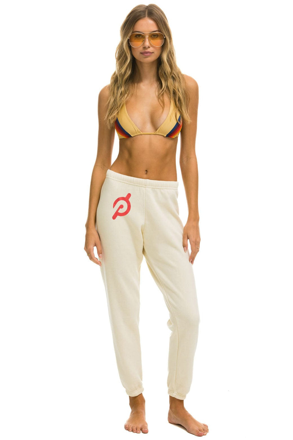 Classic PELOTON 2024 5 STRIPE SWEATPANTS - VINTAGE WHITE