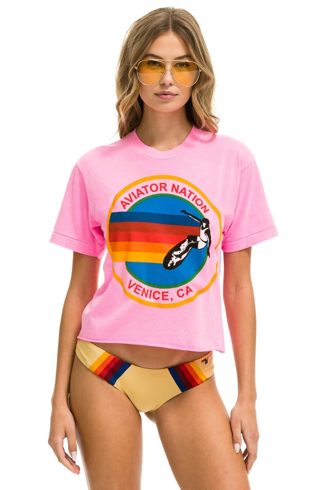 Classic SIGNATURE VENICE BOYFRIEND TEE - NEON PINK
