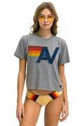 Classic LOGO BOYFRIEND TEE - HEATHER GREY