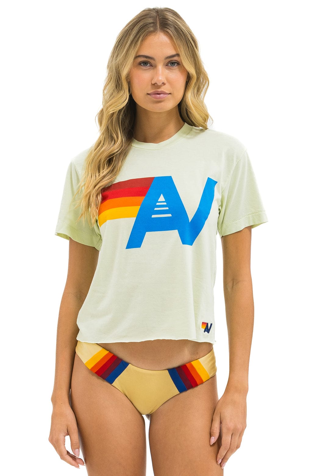 Classic LOGO BOYFRIEND TEE - LIME CREAM