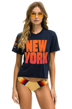 Classic NEW YORK WINE & FOOD 2025 BOYFRIEND TEE - NAVY