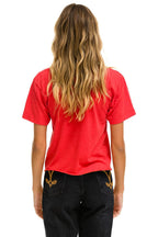 Classic NEW ENGLAND PATRIOTS HELMET BOYFRIEND TEE - FLASH RED
