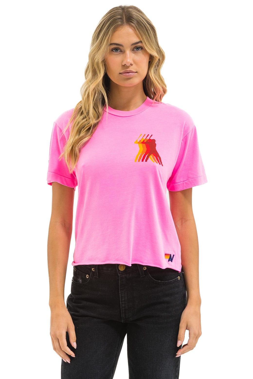 Classic PHILLIES AVIATOR NATION BOYFRIEND TEE - NEON PINK