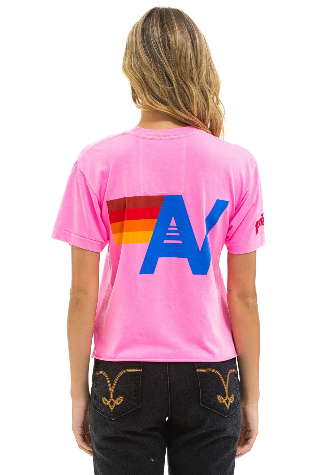Classic PHILLIES AVIATOR NATION BOYFRIEND TEE - NEON PINK