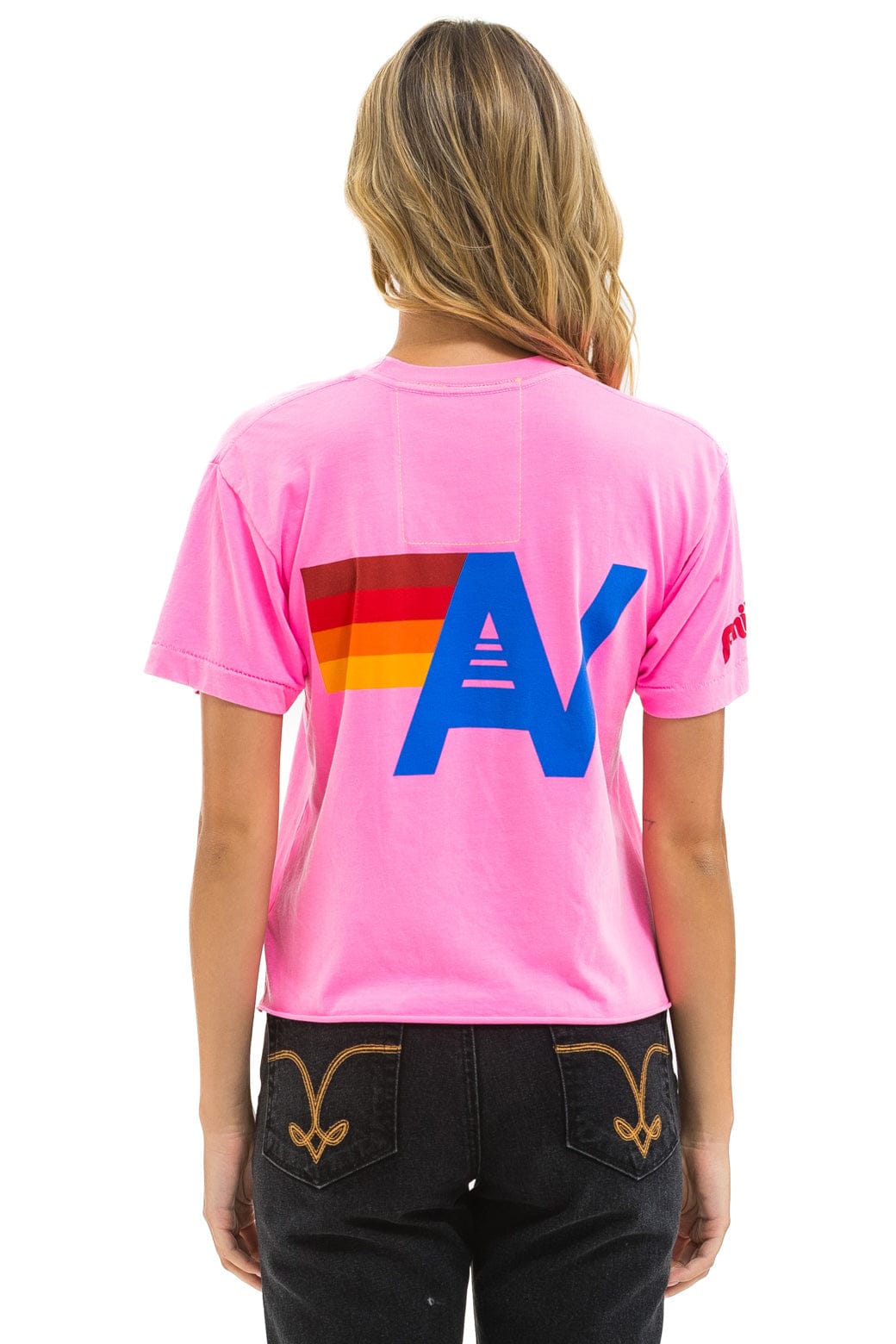 Classic PHILLIES AVIATOR NATION BOYFRIEND TEE - NEON PINK