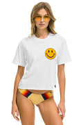 Classic SMILEY 2 BOYFRIEND TEE - WHITE