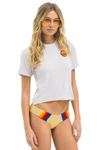 Classic SUNSET PATCH BOYFRIEND TEE - DOVE