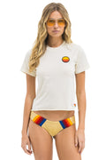 Classic SUNSET PATCH BOYFRIEND TEE - VINTAGE WHITE
