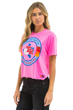 Classic TEXAS RANGERS AVIATOR NATION WOMENS BOYFRIEND TEE - NEON PINK