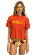 Classic WINDY CITY SMOKEOUT 2025 BOYFRIEND TEE SHIRT - ORANGE