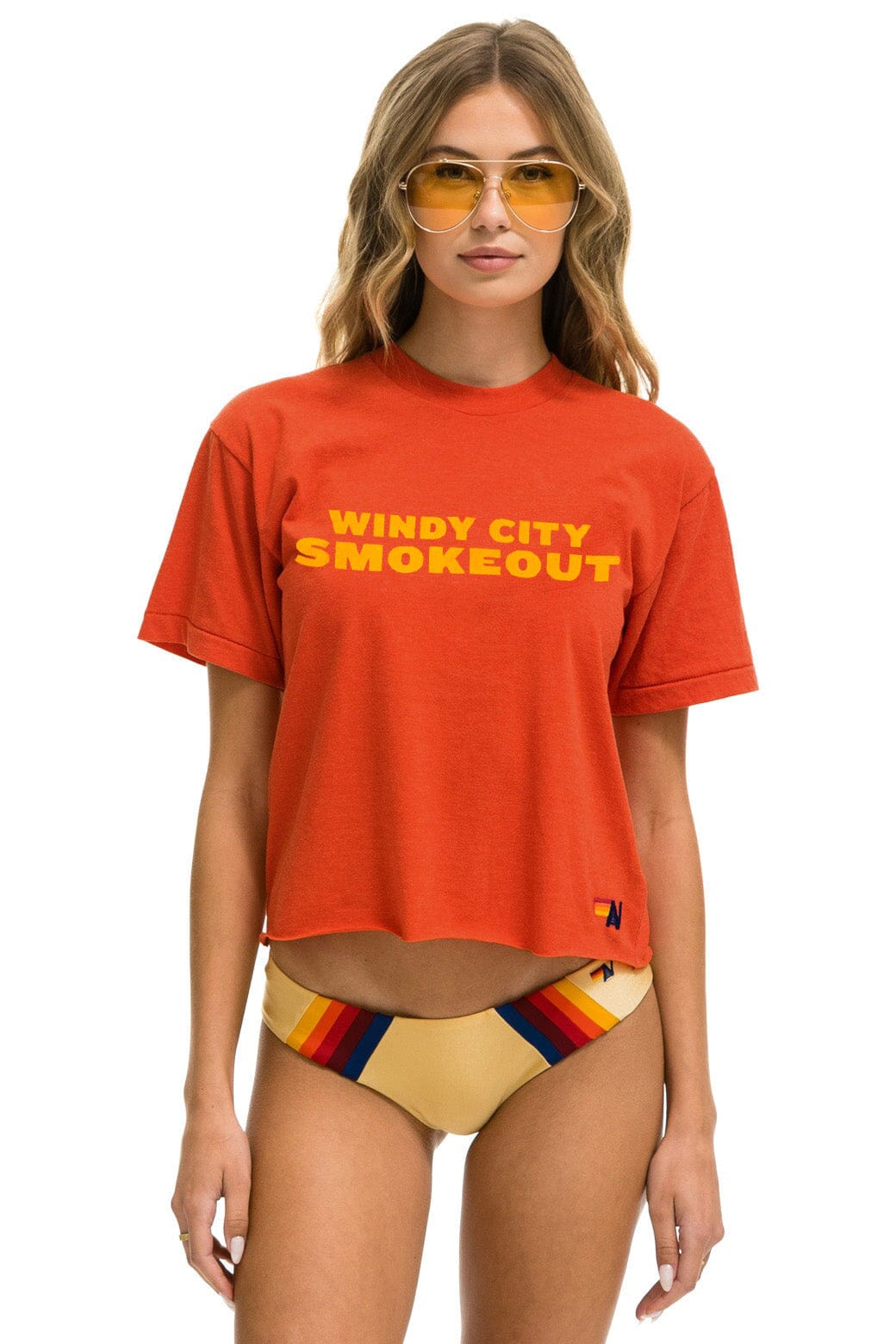 Classic WINDY CITY SMOKEOUT 2025 BOYFRIEND TEE SHIRT - ORANGE