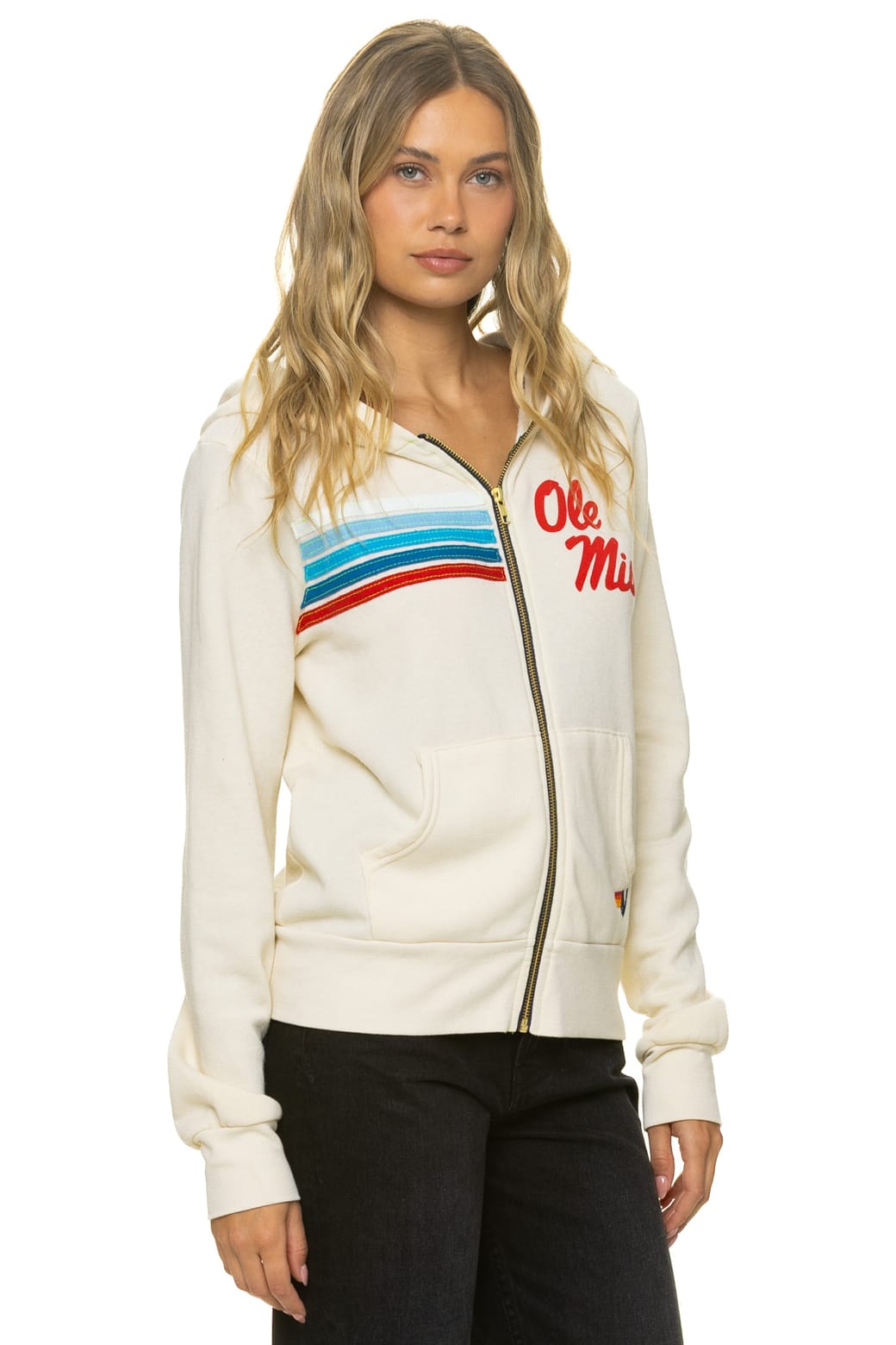 Classic OLE MISS 2026 ZIP HOODIE - VINTAGE WHITE