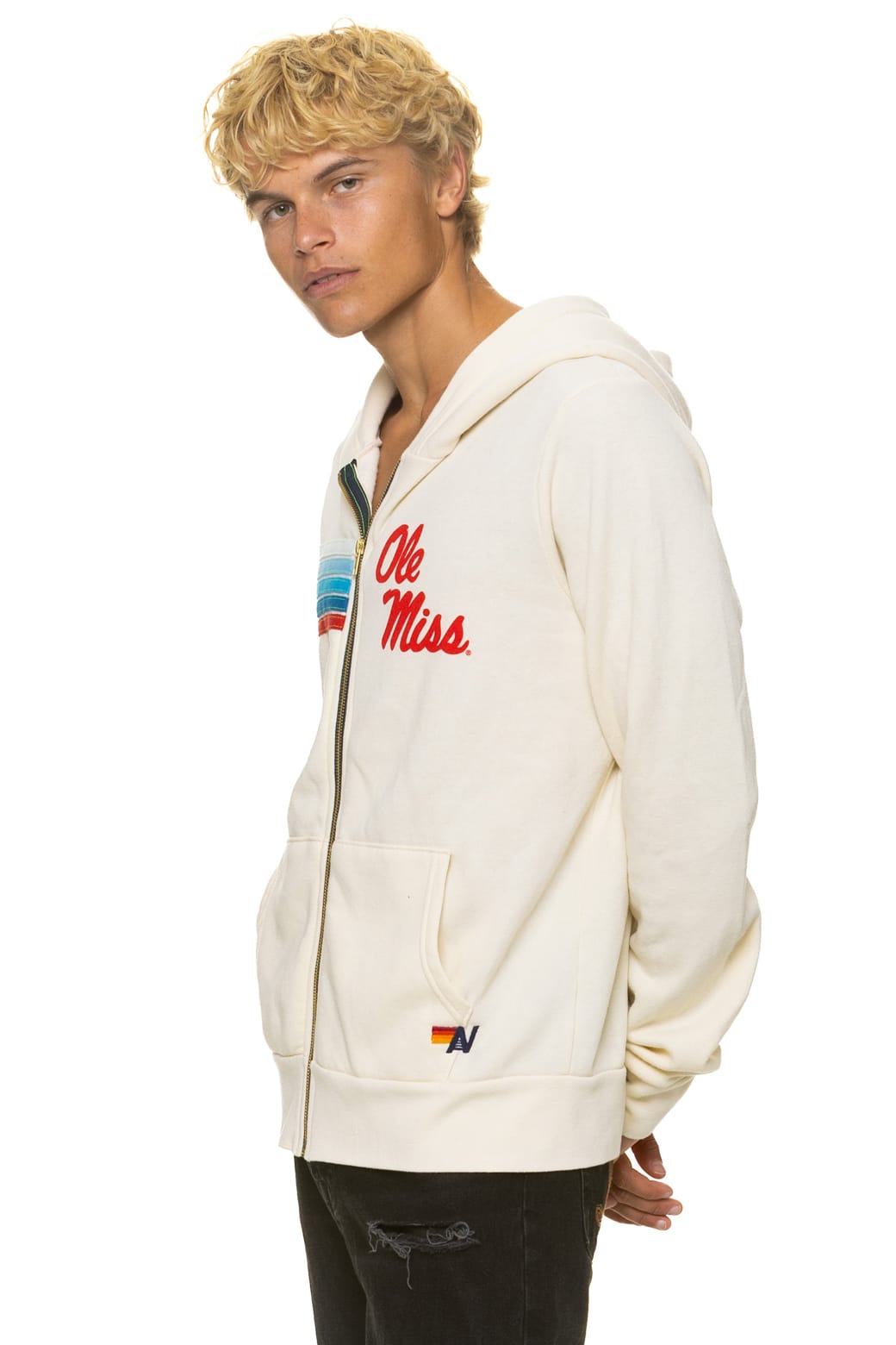 Classic OLE MISS 2026 ZIP HOODIE - VINTAGE WHITE