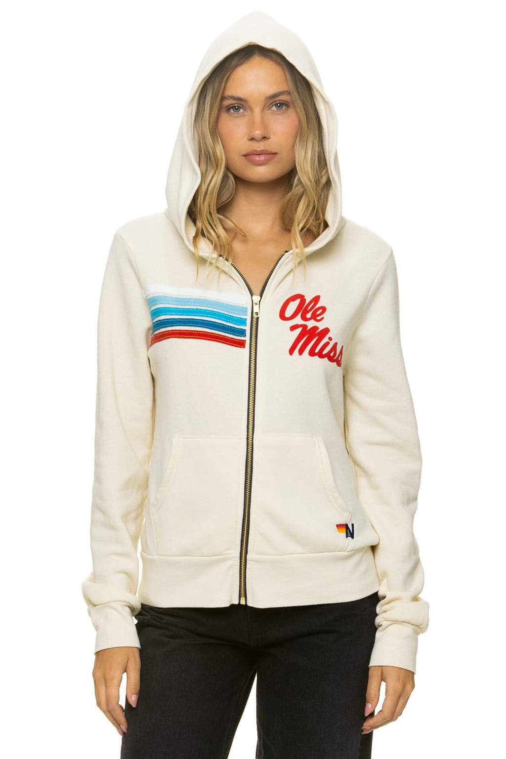 Classic OLE MISS 2026 ZIP HOODIE - VINTAGE WHITE