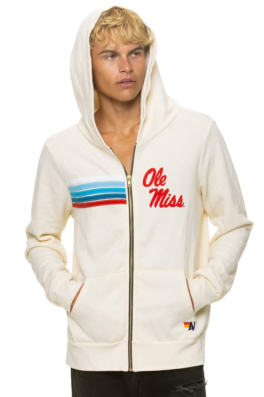 Classic OLE MISS 2026 ZIP HOODIE - VINTAGE WHITE